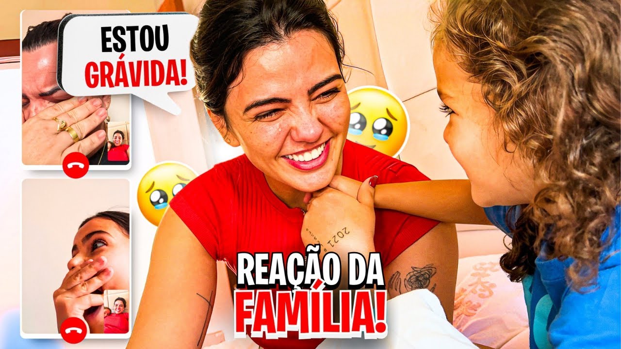 REAÇÃO DA MINHA FAMÍLIA DESCOBRINDO MINHA GRAVIDEZ | CHORAMOS MUITO