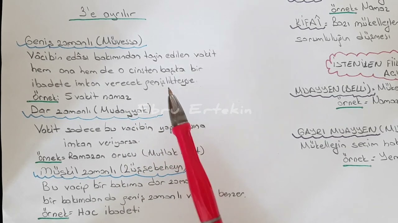 VACİP &Ccedil;EŞİTLERİ #mutlak #mukayyed #muvessa #mudayyak