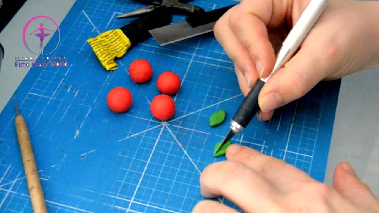 Tuto Boucles D'oreilles Cerises en fimo