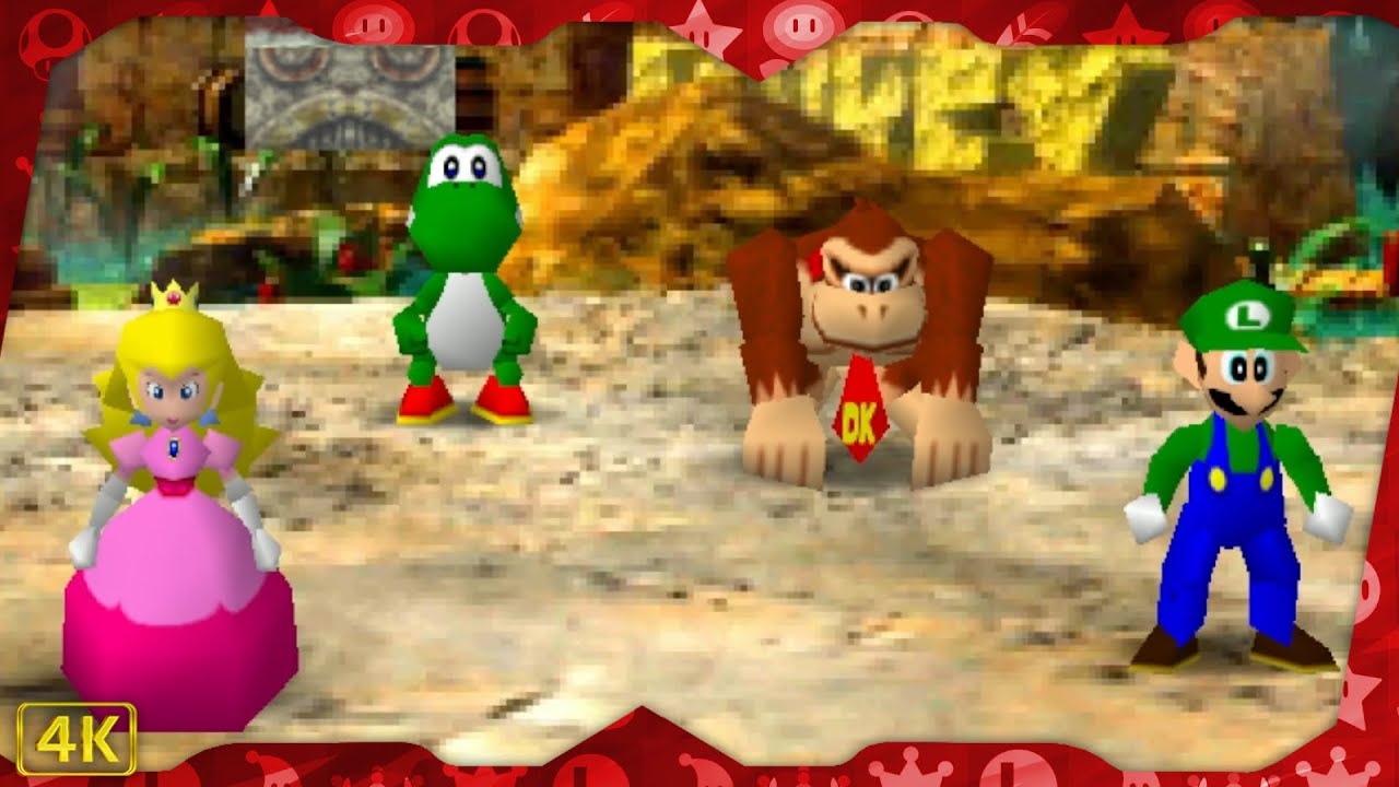 Mario Party for N64 ⁴ᴷ DK's Jungle Adventure (Peach gameplay)