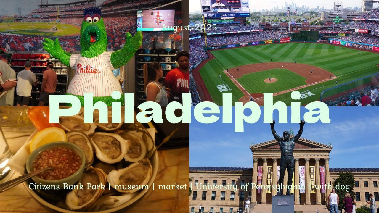 (vlog)フィラデルフィア🐸🔔|with my pup|phillies, museum, university of pennsylvania|Philadelphia