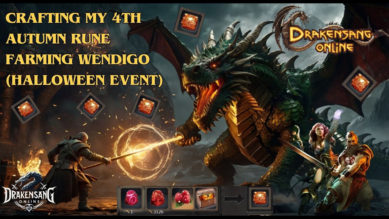 Drakensang Online &ndash; Создаём четвёртую осеннюю руну и выращиваем вендиго! Событие на Хэллоуин! (DSO)