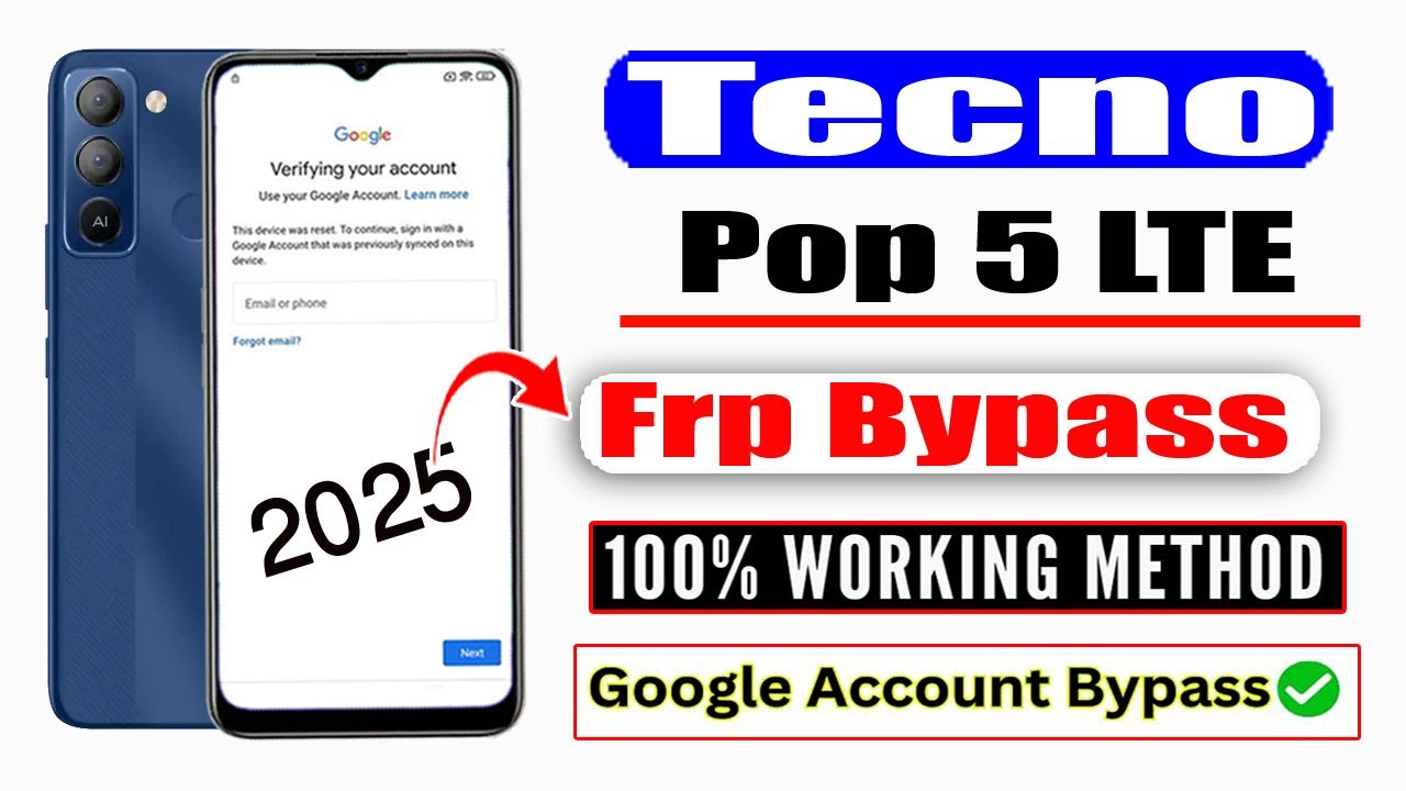 Tecno Pop 5 Lte Frp Bypass 2025 ✔ Tecno Pop 5 Lte (Bd4a) Frp Bypass✔ Apps Not Opening✔ Android 11✔