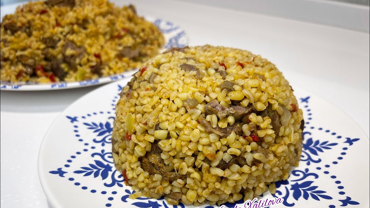 Ətli BULQUR plovu.Etli Bulqur pilavı.Плов из булгура.Pilaf
