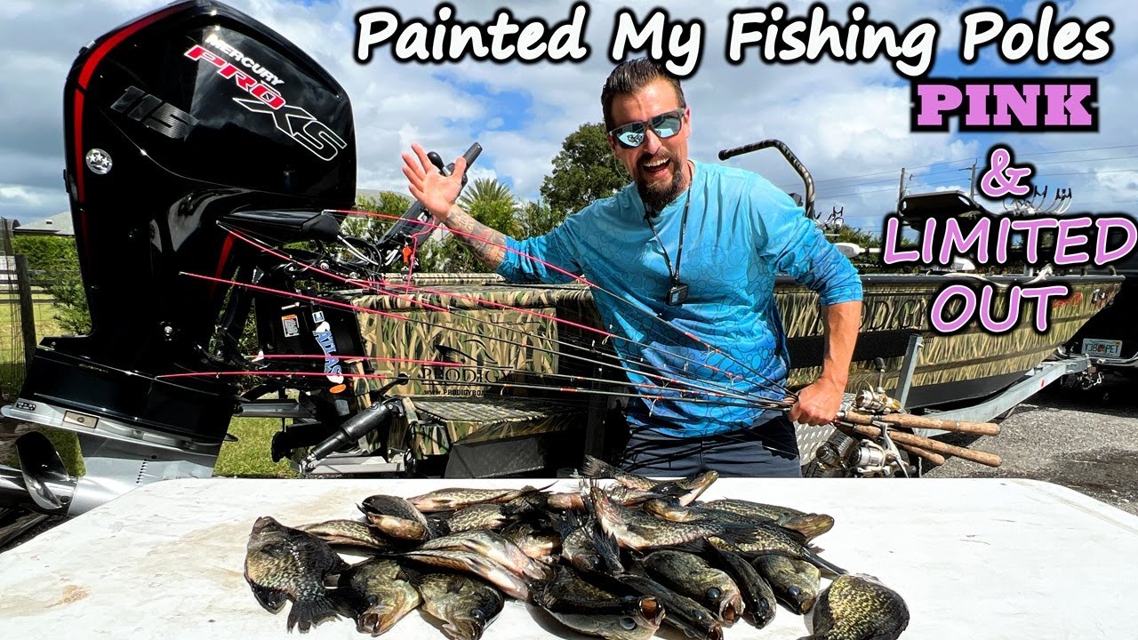 Painted my Fishing rods & Limited Out on Crappie in Lake Monroe, FL