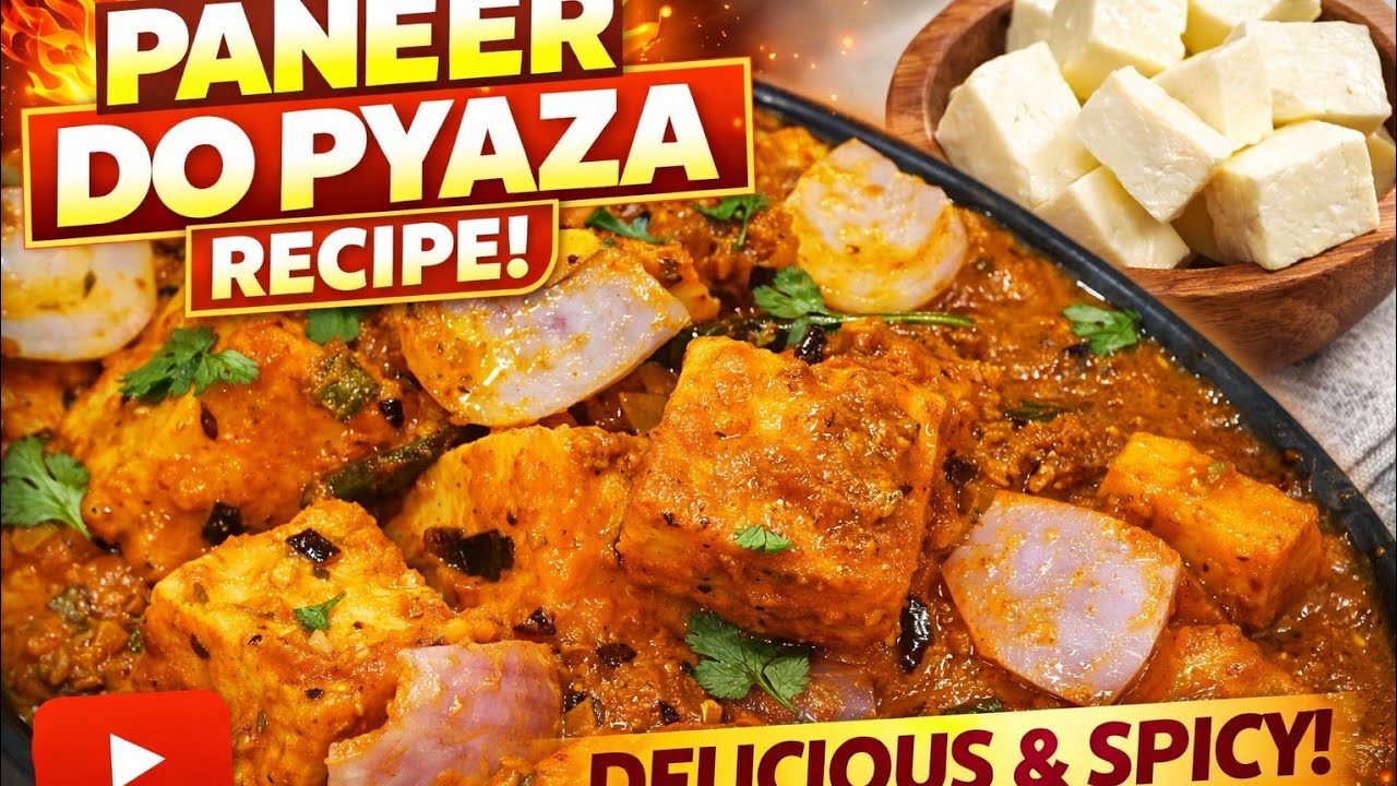 ढाबे जैसा पनीर दो प्याजा घर पर बनाने कीआसान विधि।Paneer do pyaja recipe