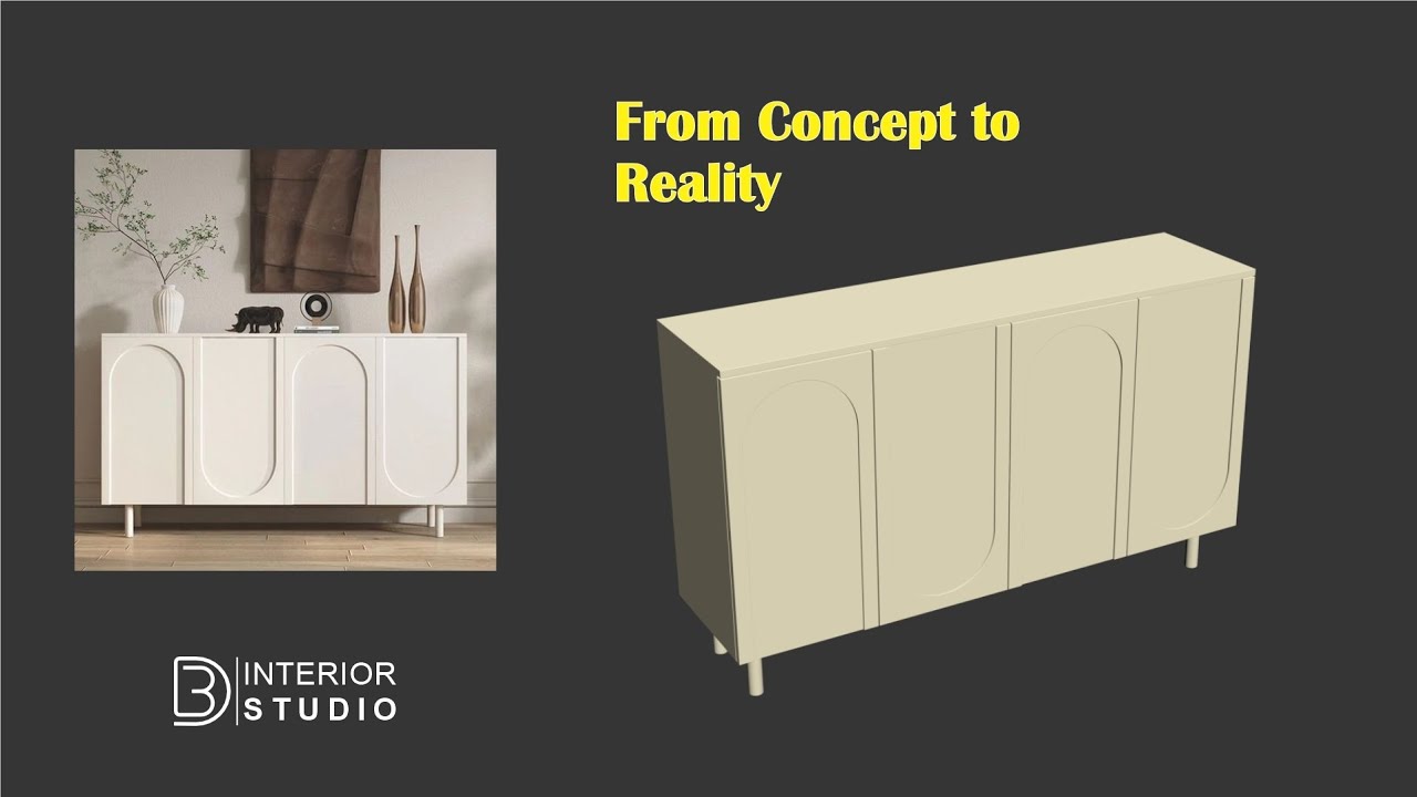 3ds Max Console Table Modeling | Complete Spline to 3D Process @3dinteriorstudio