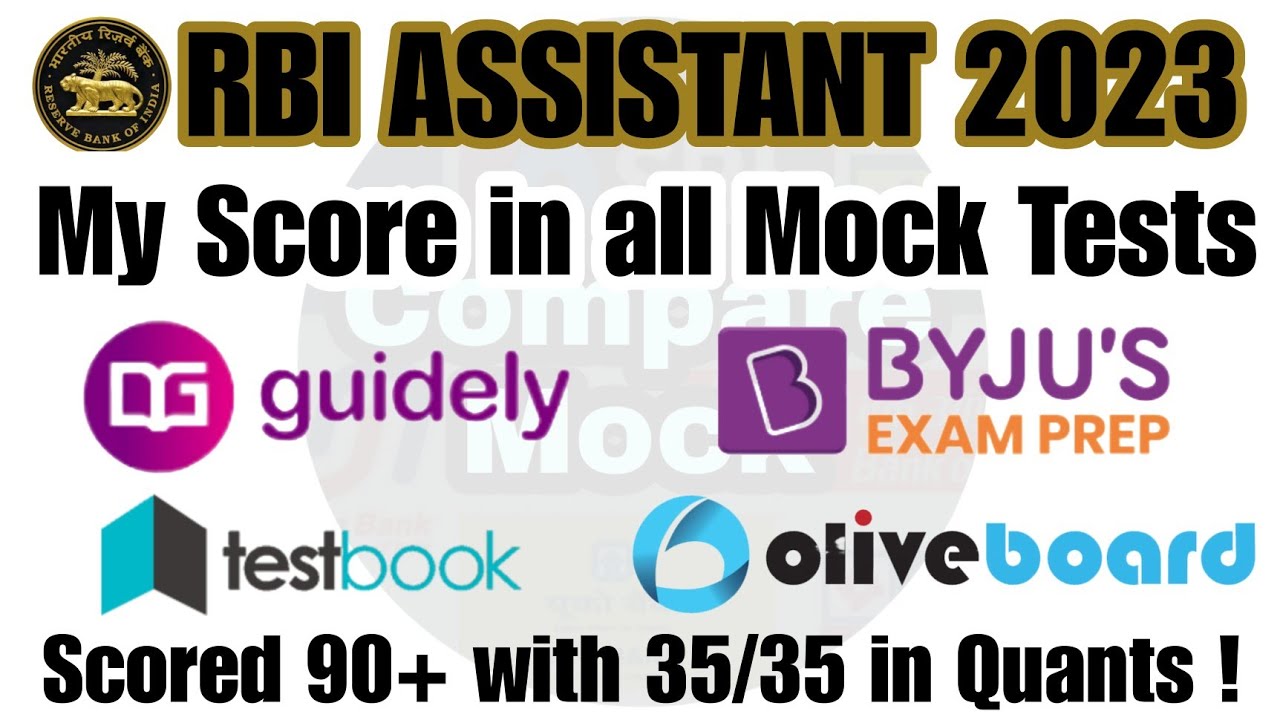 RBI Assistant Mock Test Scores in all Test Series !