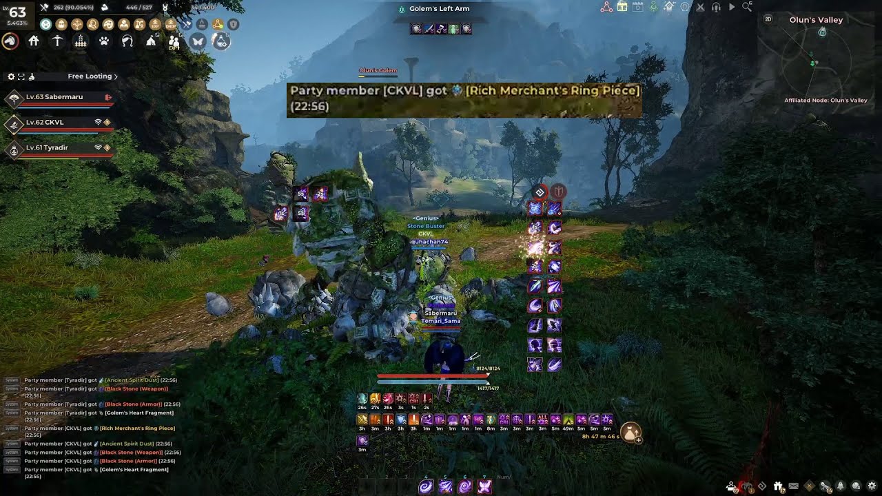 BDO Oluns &mdash; Guildie's Ring Drop @ 30th hour (right as he's talking about it LOL)