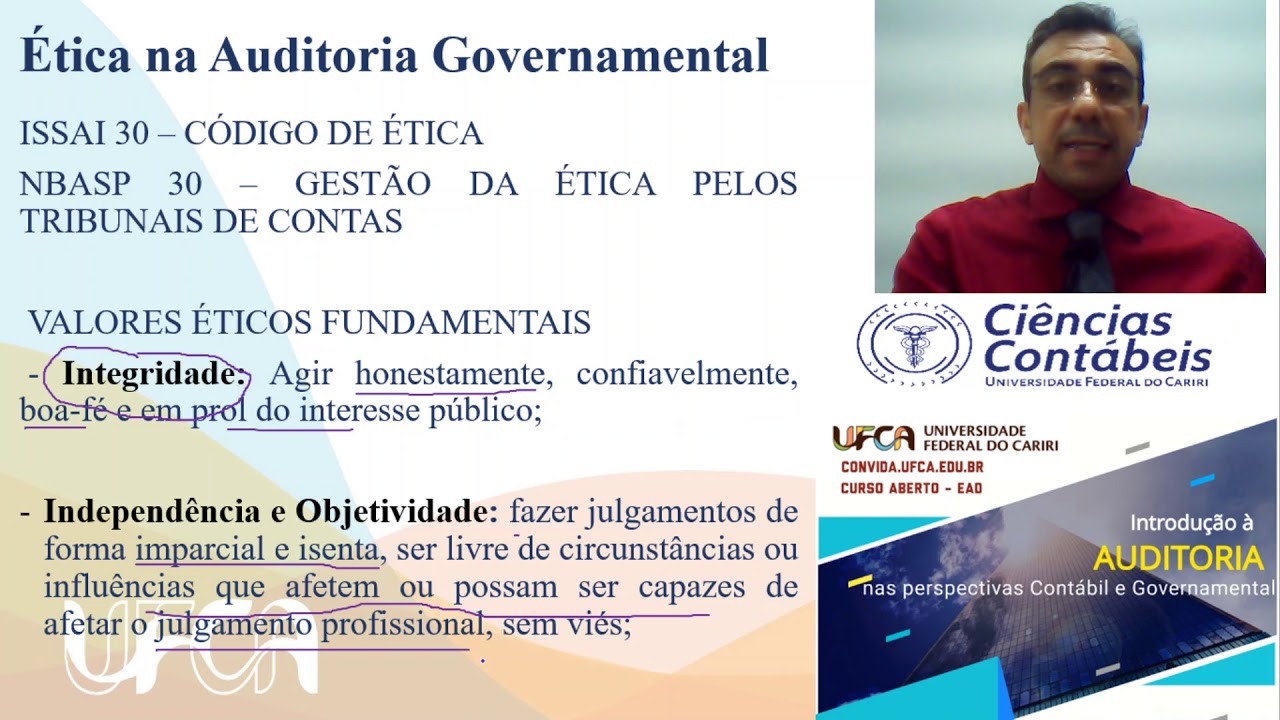 CURSO EAD AUDITORIA GOVERNAMENTAL - ÉTICA NA AUDITORIA
