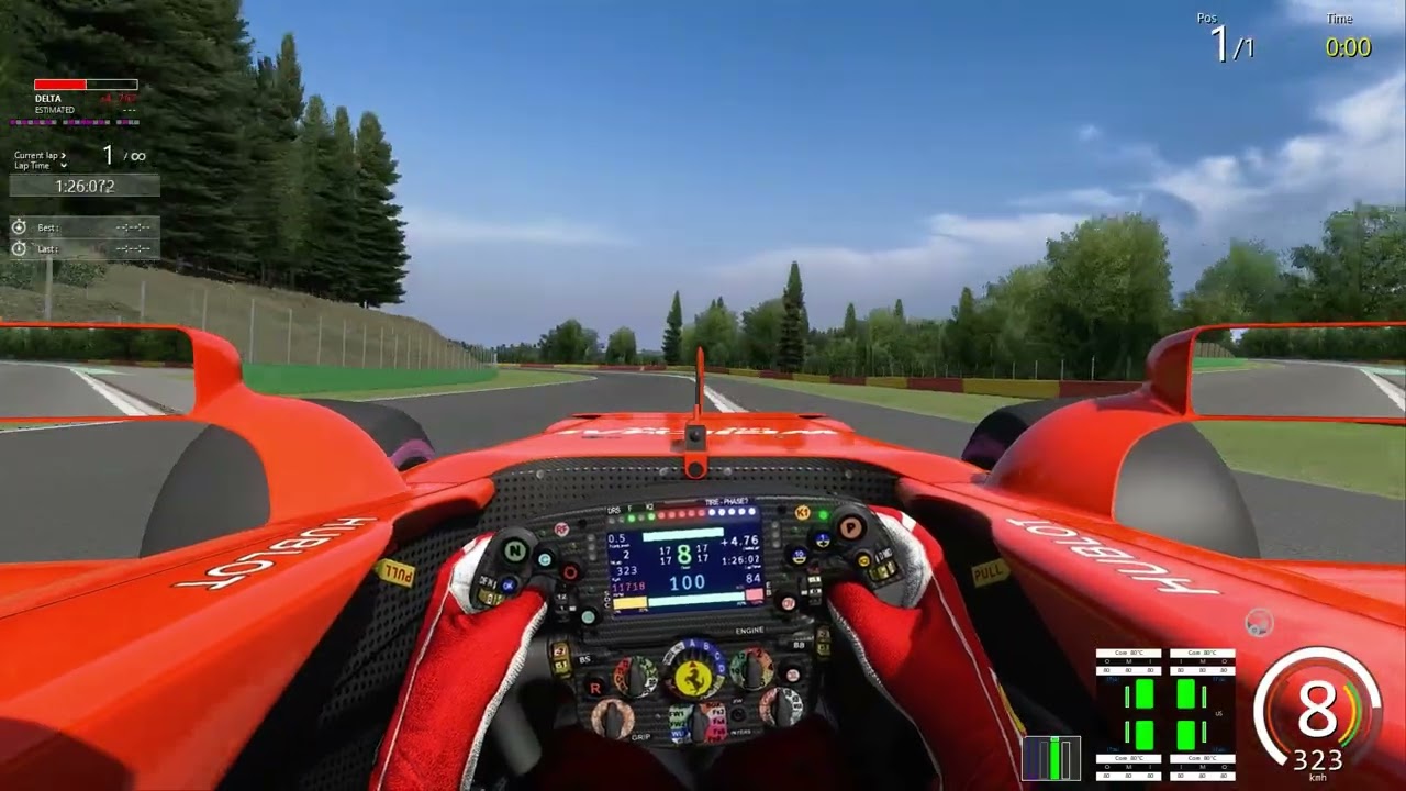 Assetto Corsa (PC) - Ferrari SF70H @ Spa 1:41.667 + SETUP