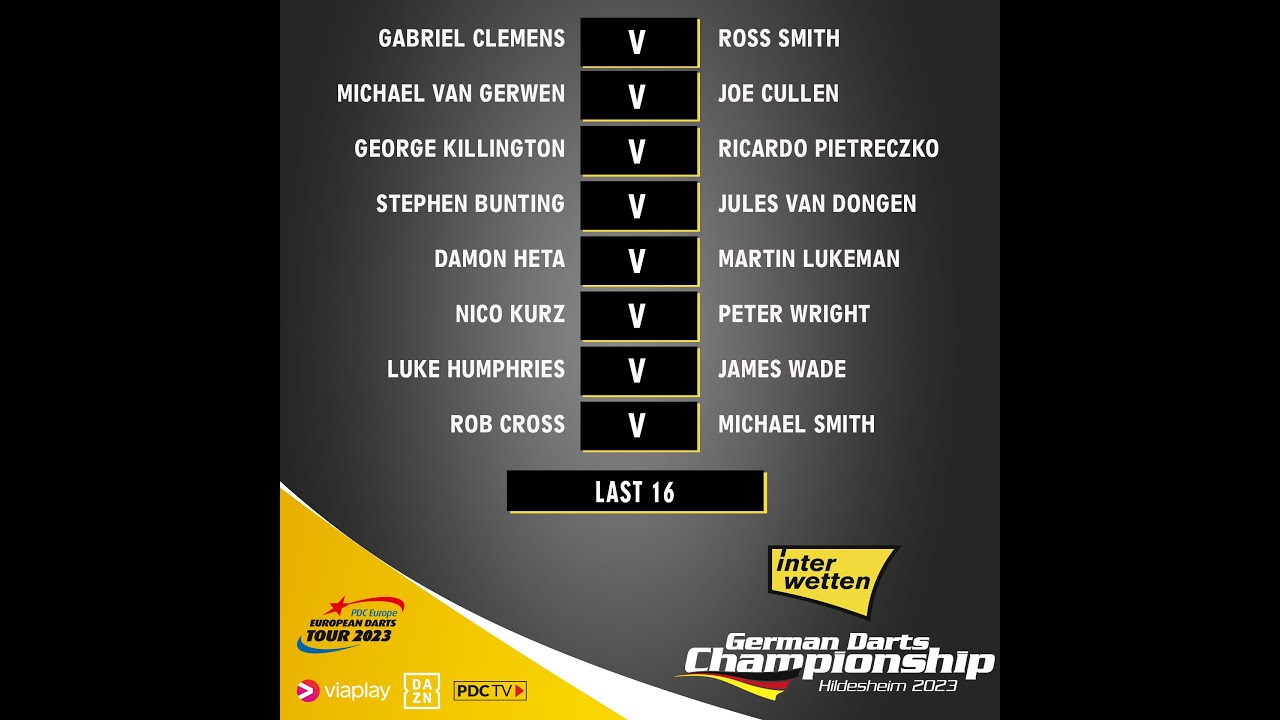 PDC German Darts Championship 2023 Round 3 Rob Cross v Michael Smith 2023 10 15 HUN