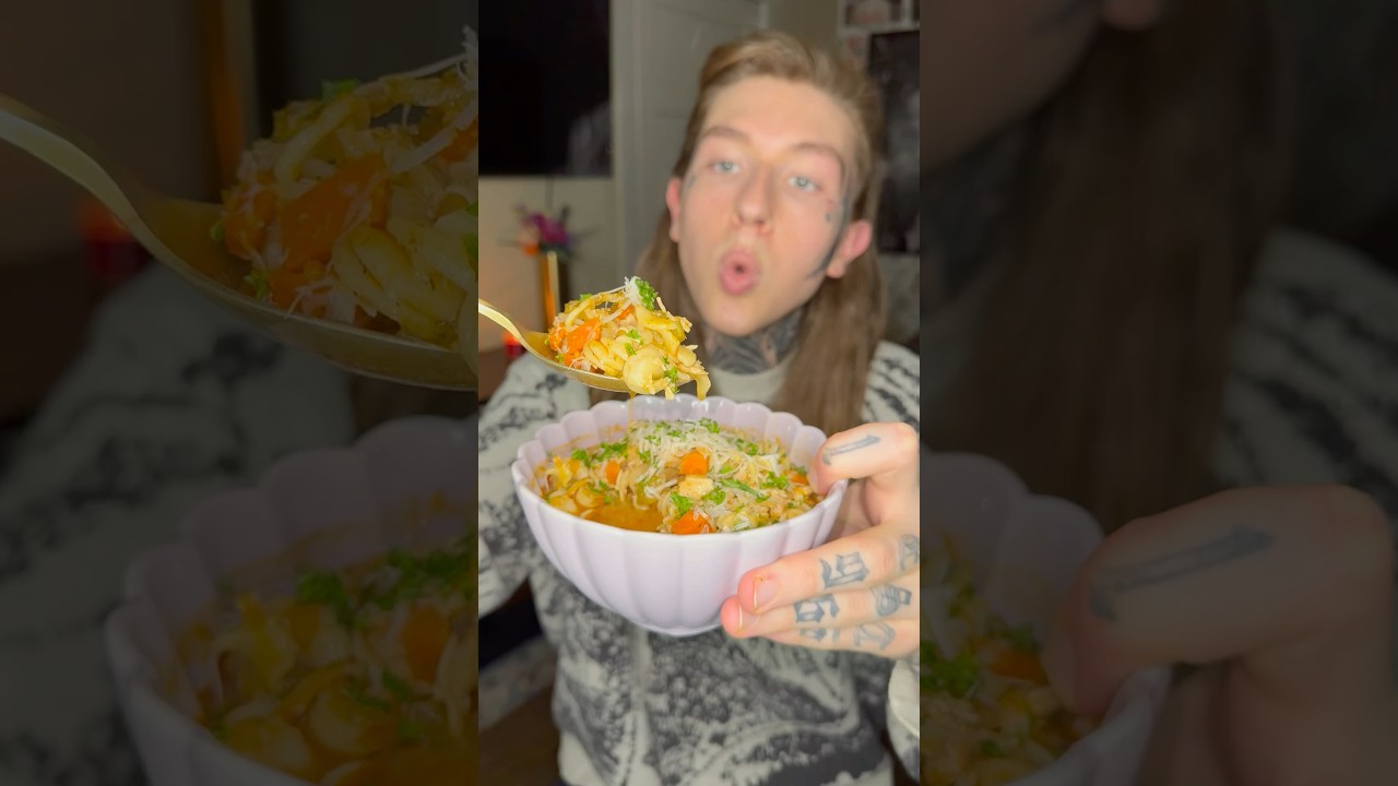 Cook homemade chicken noodle soup with me #soup #souprecipe #dinnerideas #comfortfood