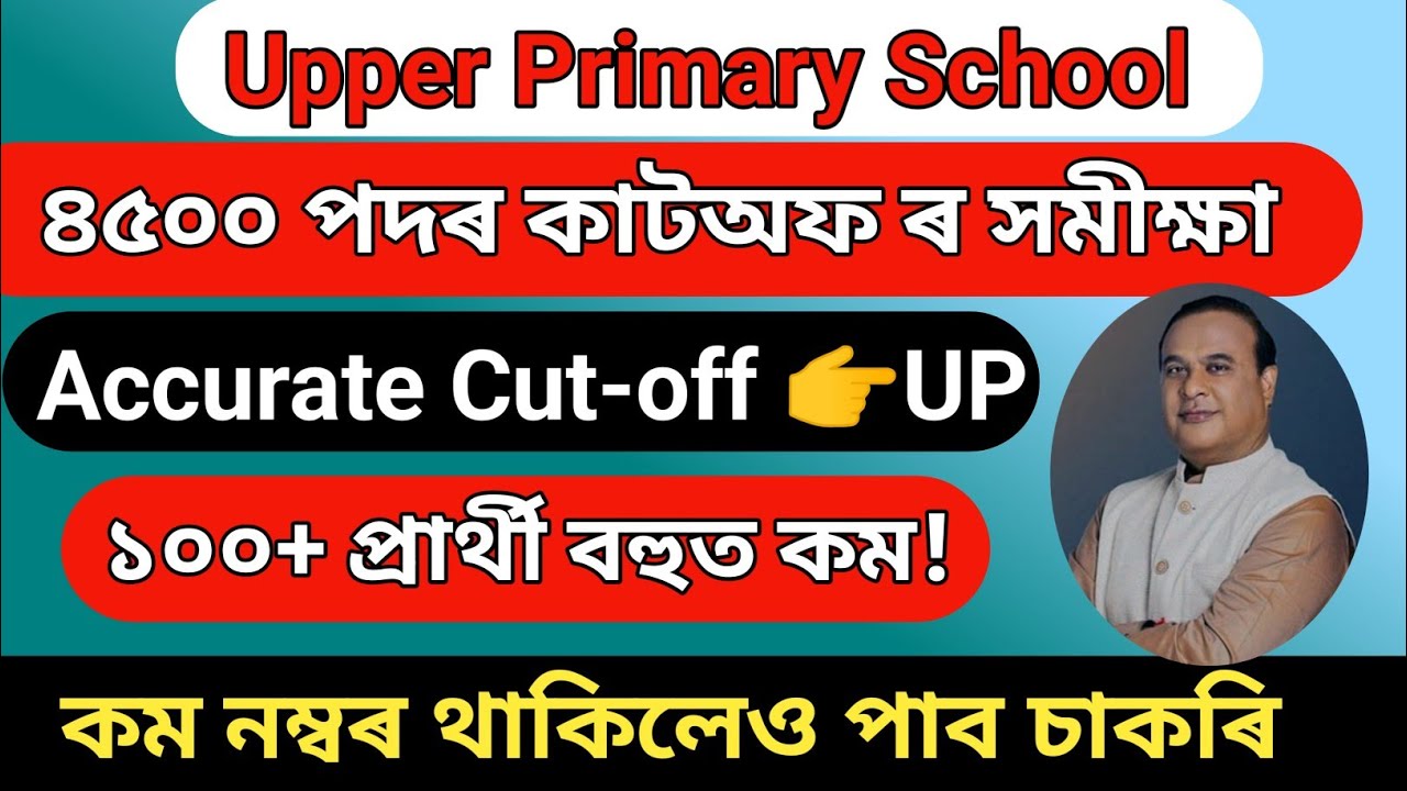 4500 পদৰ UPS Cut-off Analysis। কম নম্বৰ থাকিলেও চাকৰি পাব।। 100+ Score কৰা প্ৰাৰ্থী বহুত কম আছে।।
