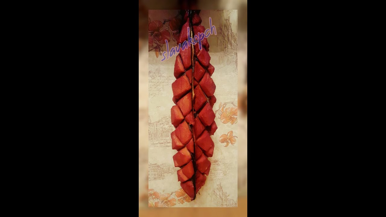 Юкола (ромб) из кеты, холодное копчение