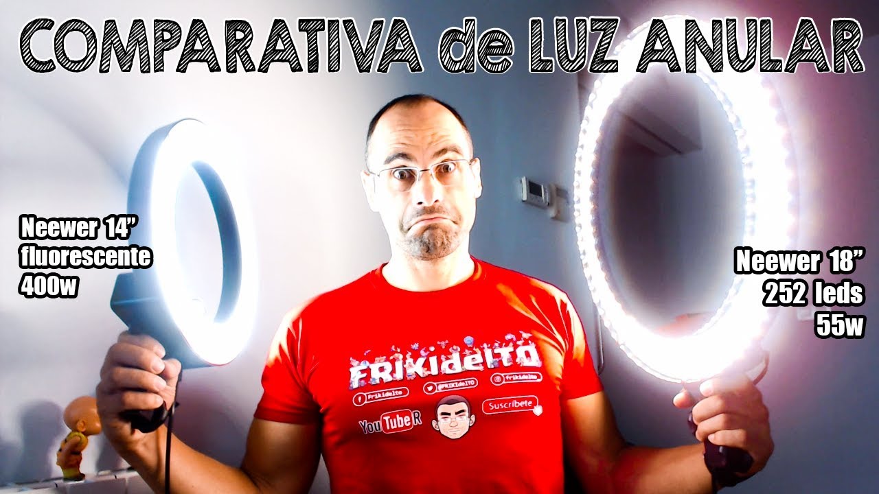 COMPARATIVA | LUZ ANULAR | Neewer Fluorescente Vs Led