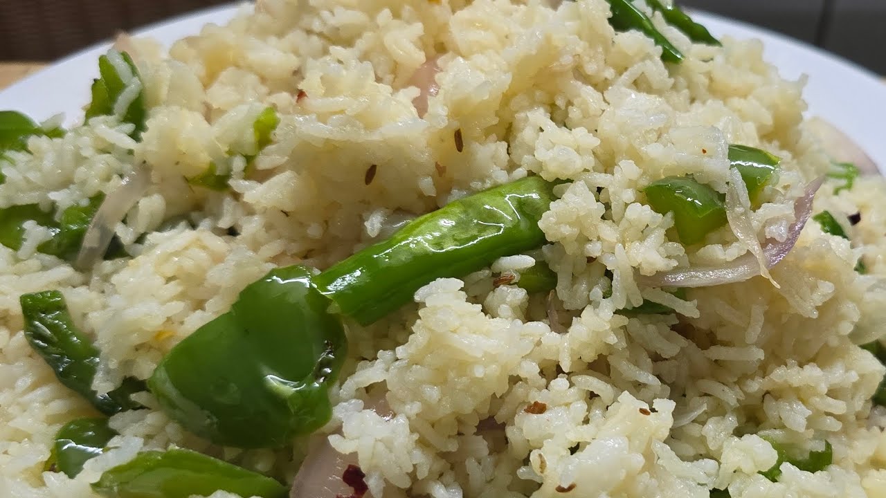 झटपट बनने वाला  shimla mirch ka pulao kaise banaen ka नए तरीका