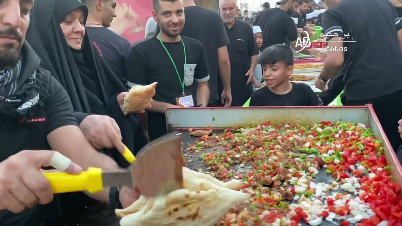 خدمة الامام الحسين ع شرف لنا موكب باب الفرج اهالي الجنينةالحاج ابو اثير يرحب بزوار الامام الحسين ع