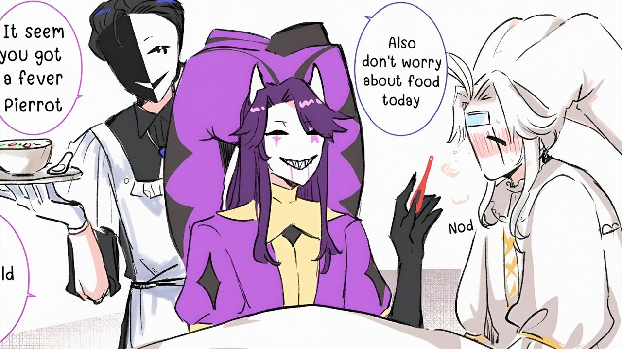 Pierrot Is Sick!🤒💉MC Let's Him Wear Her Clothes!?😳The Freak Circus Comic Dub