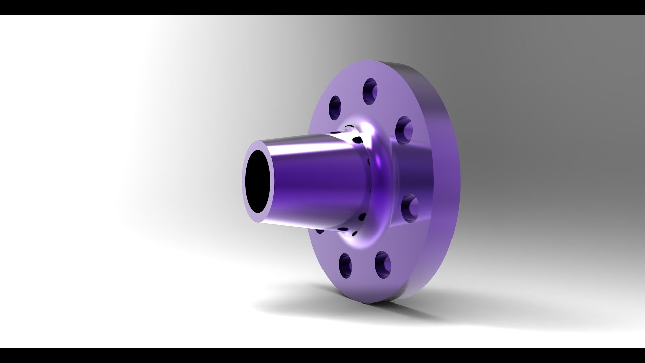 How to design a  Weld Neck Flange #49 | Industrial design | |SolidWorks| @DesignWithAjay