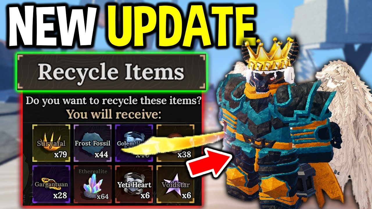 NEW RECYCLING UPDATE OUT NOW in The Forge Roblox
