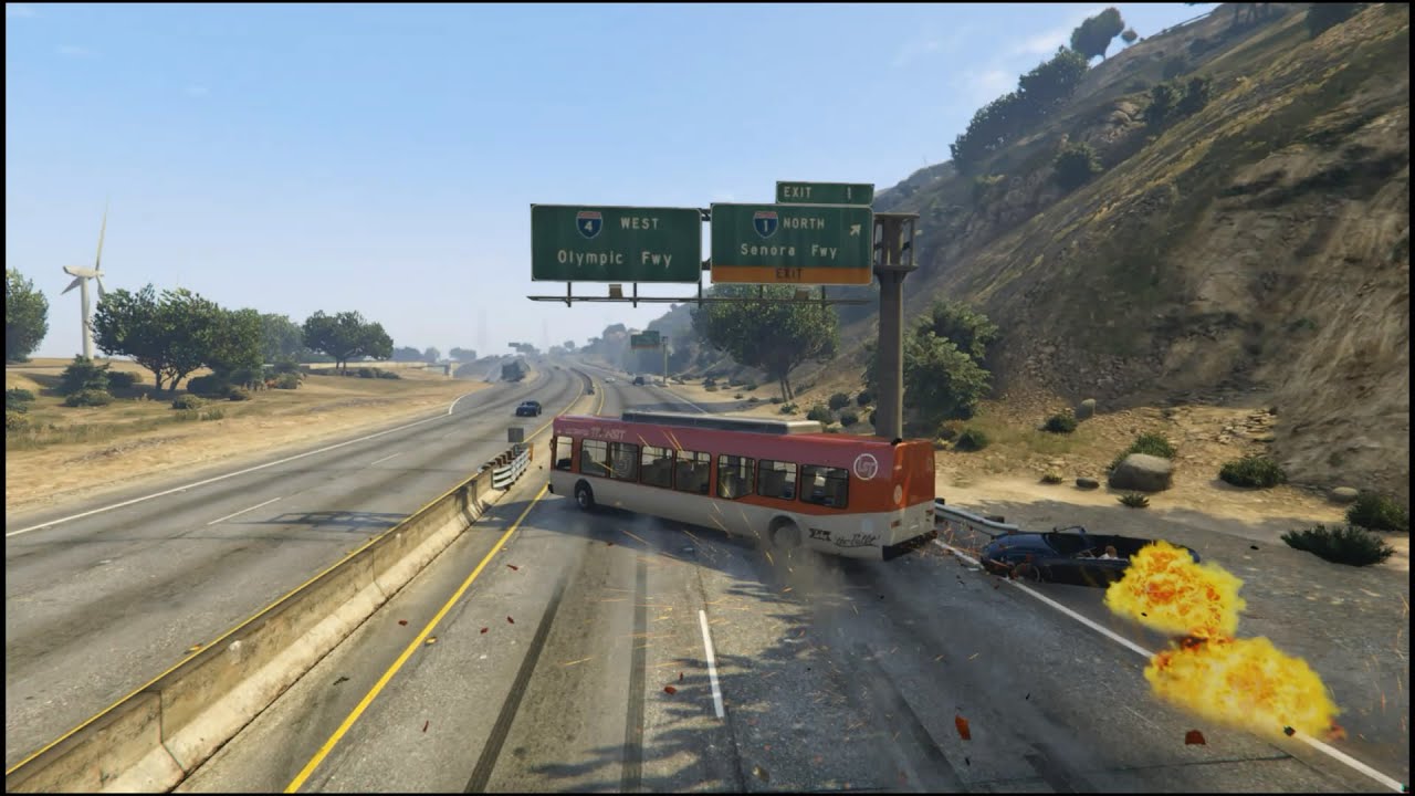 GTA 5 - 1000 ton Drifting Bus Mayhem