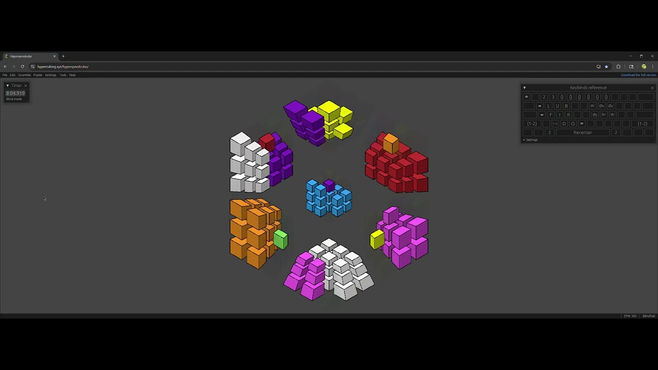 12:27 3x3x3x3 Rubik's cube solve