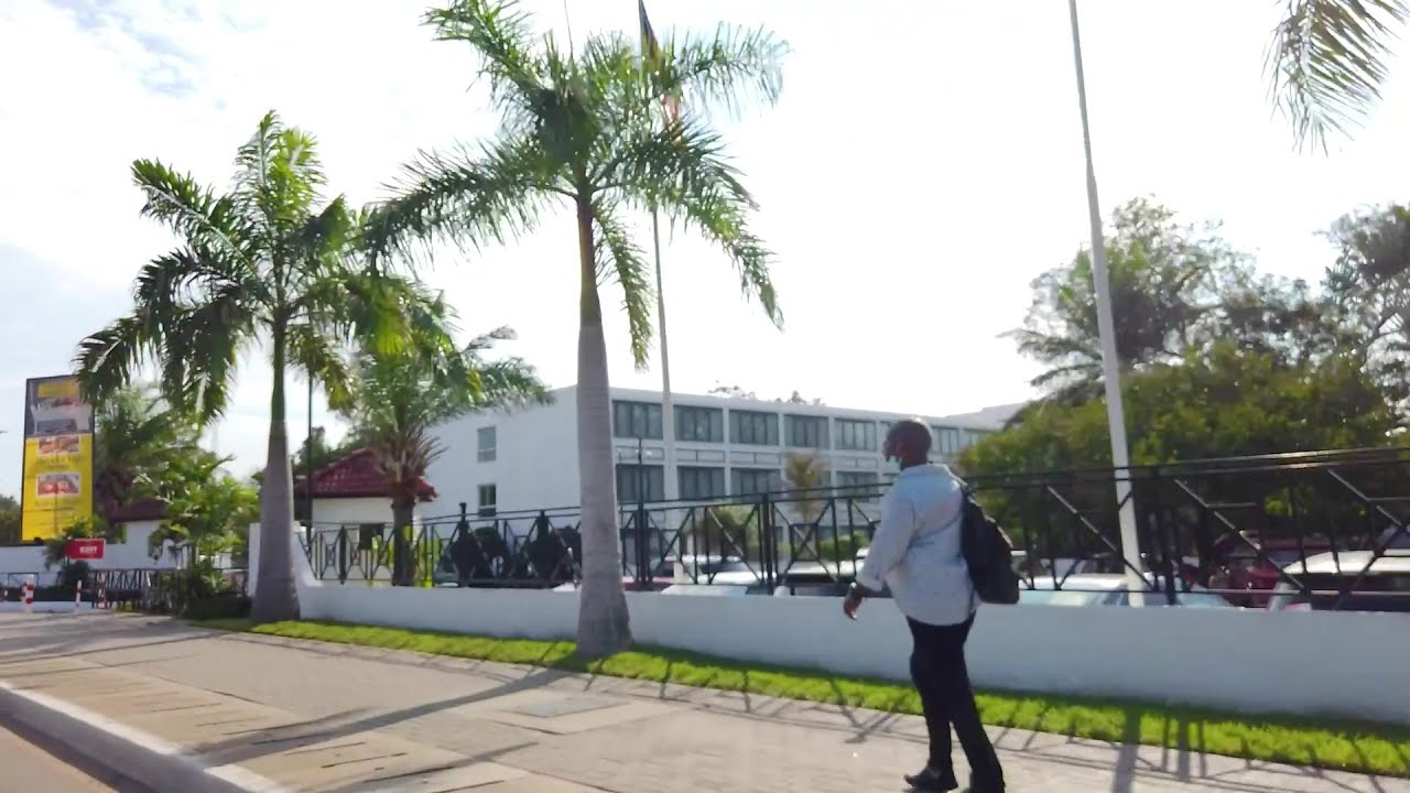 DRIVE IN AIRPORT CITY GHANA ACCRA AFRICAN WALK VIDEOS