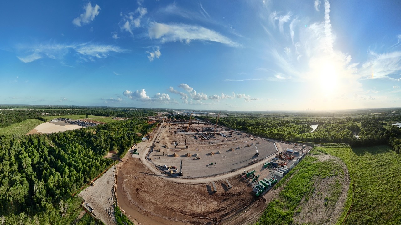Tesla Gigafactory Texas | 6-10-26 | aerial overview- north & NE of GT factory #OptimusRobot bldg.