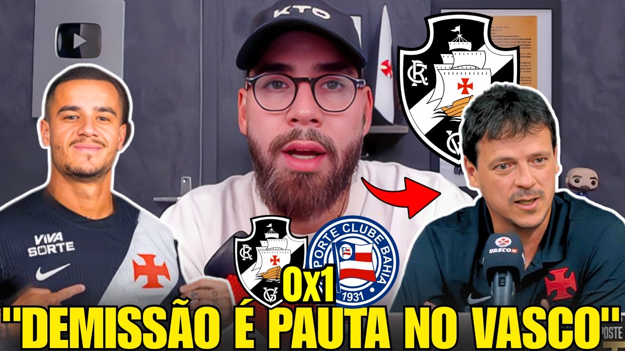 PEDROSA MANDA O PAPO RETO SOBRE DEMISSÃO DE DINIZ NO VASCO! VASCO x BAHIA | FERNANDO DINIZ | VASCO+