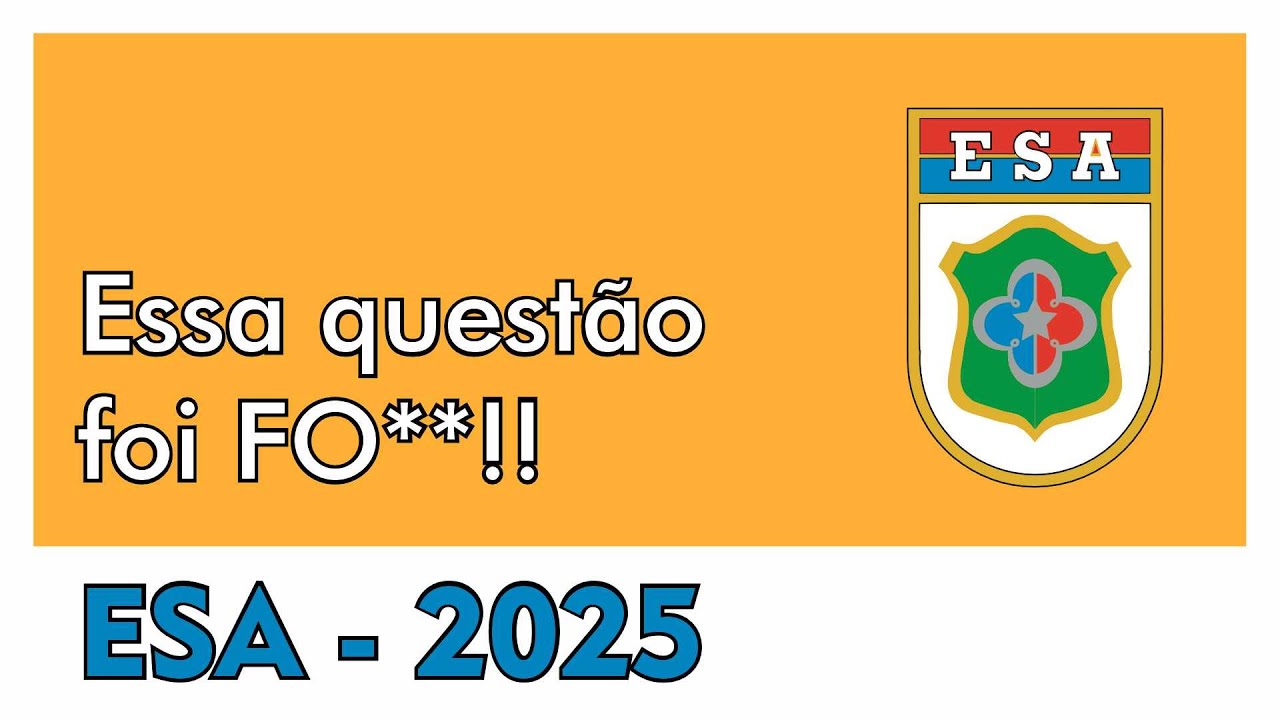 ESA 2025 │ Por que a Questão 1 de Matemática foi ANULADA? 🚨