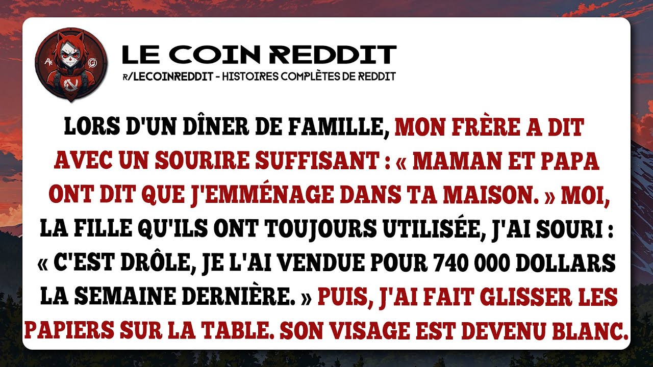 Mes parents donnent ma maison à mon frère. Ma vengeance est choquante.