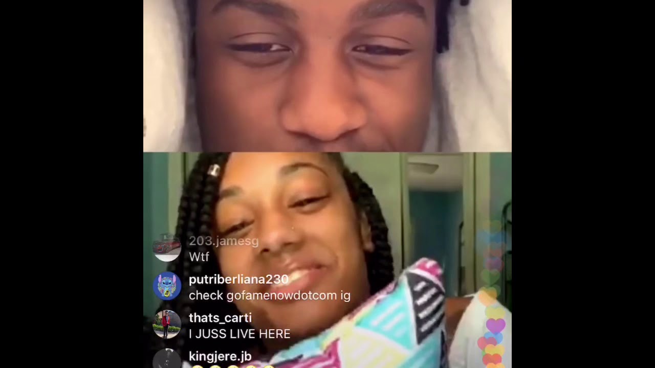 Lil tjay & nyema flirting on live