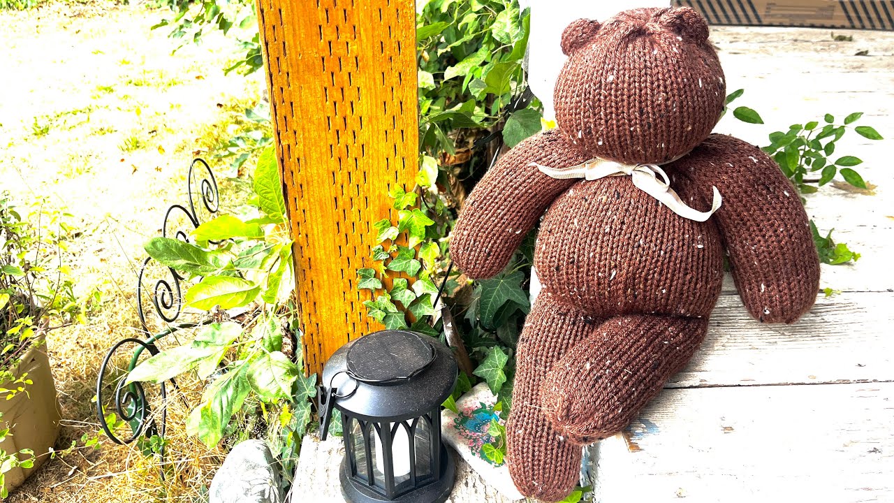 How Knit a Cute Teddybear Only 3 Knitted Tubes?