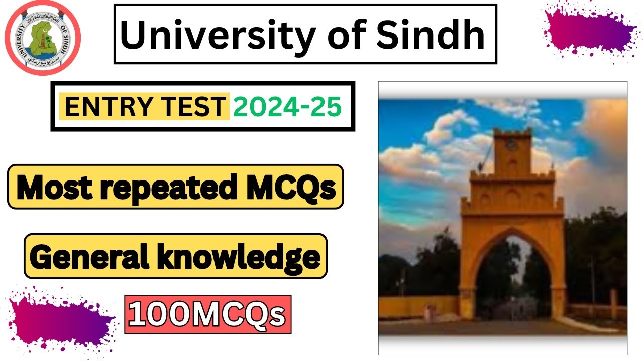 General Knowledge | Preparation of University of Sindh | GK MCQs for Sindh university entry test