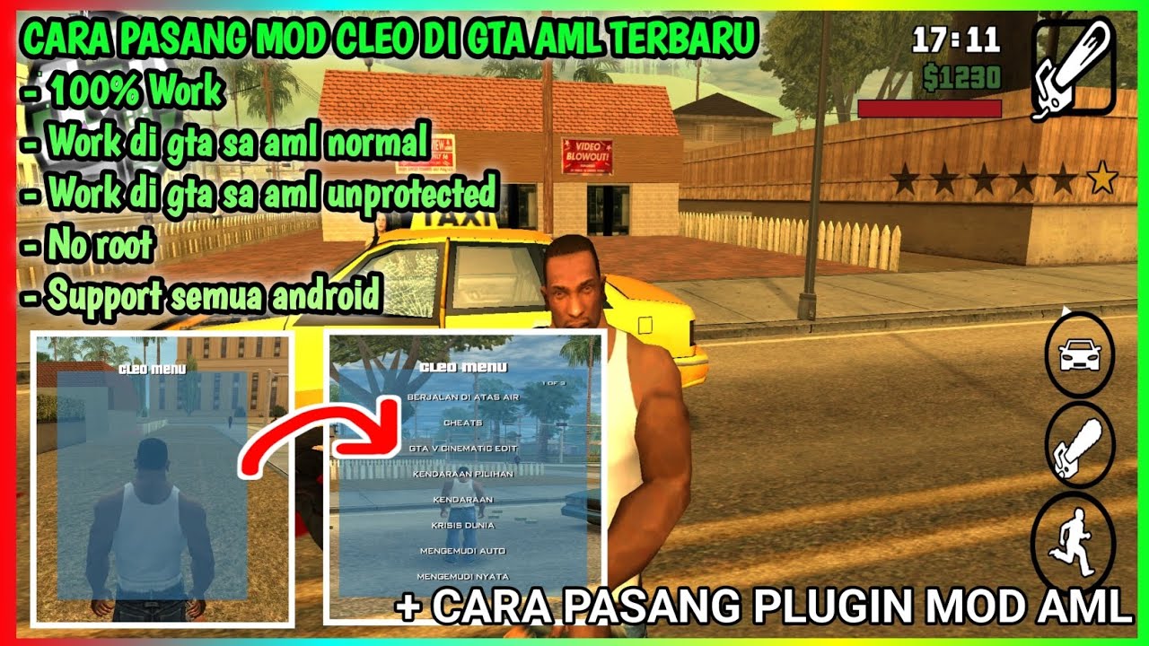 CARA PASANG MOD CLEO DI GTA SA AML (Normal + Unprotected) + CARA PASANG PLUGIN AML.