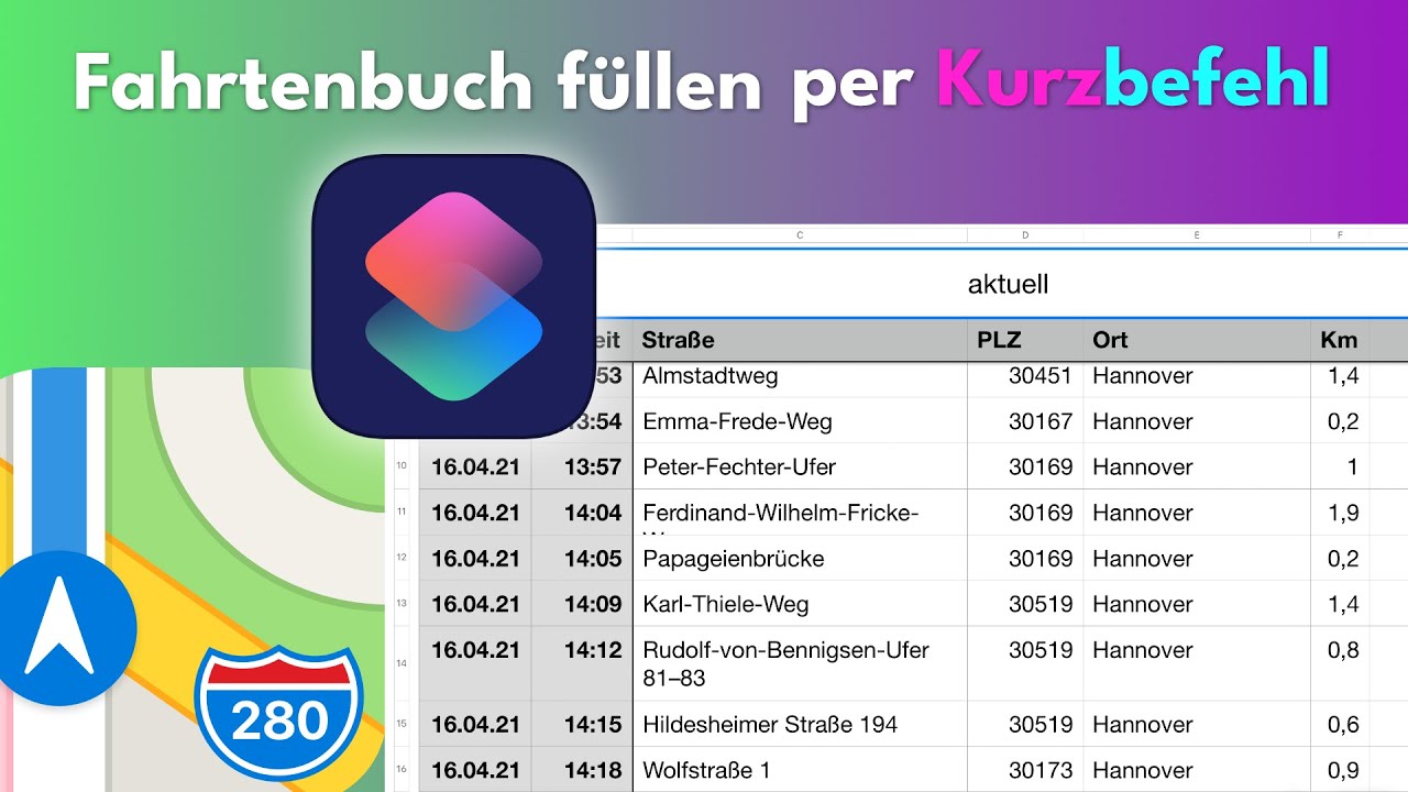 iOS-Kurzbefehle: Fahrtenbuch automatisieren (Tutorial)