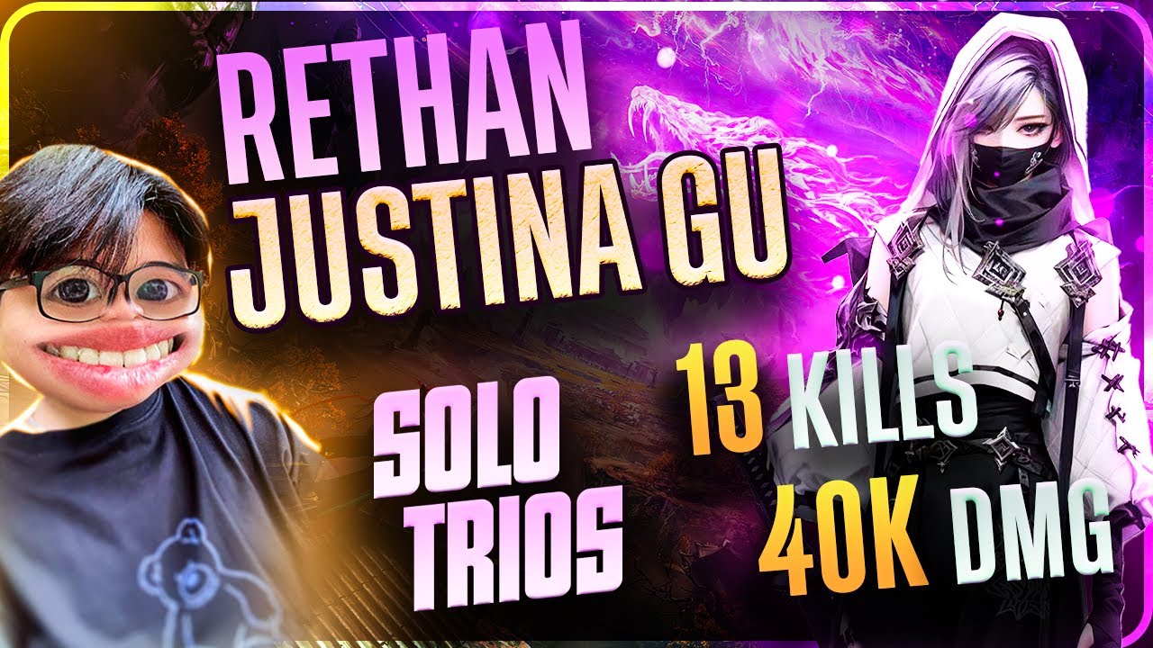 Justina Gu Solo Trios 3k5 13 Kill 40k DMG Rank 3k5 | Gameplay Naraka Blade Point 2025 !!!