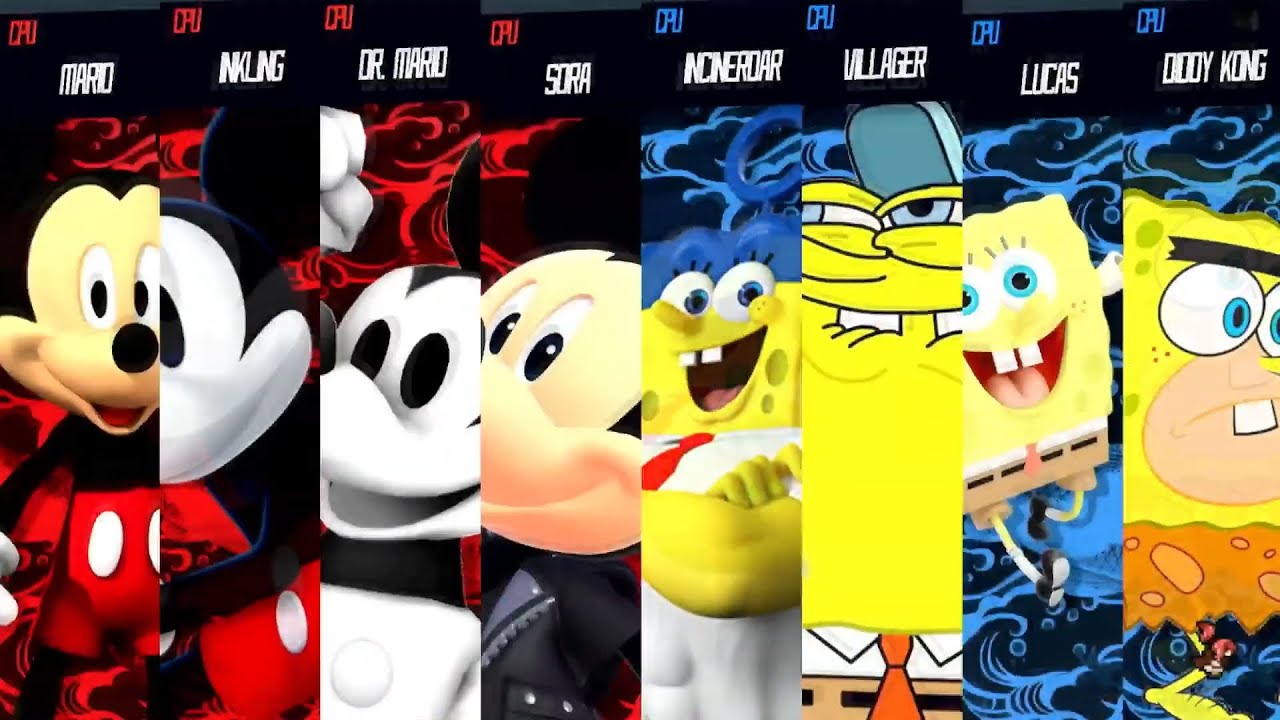 Mickey Mouse Verse vs SpongeBob Verse - Requested Smash Battle