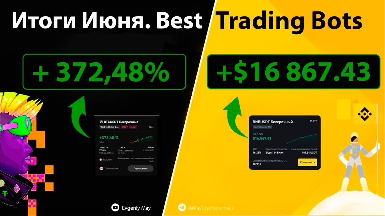 Итоги июня. Best Trading Bot #okx #binance #veles  #okxideas