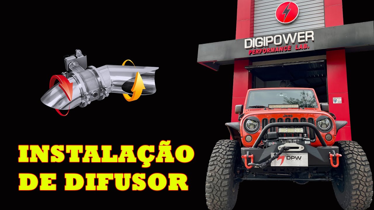 Jeep Wrangler de trilha - Instalação de difusor de escapamento
