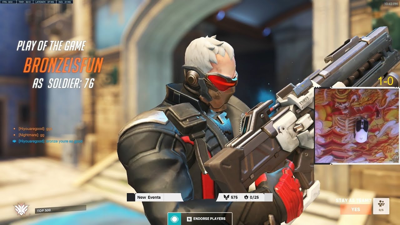 POTG! GALE THE BEST SOLDIER 76 IN THE WORLD ! OVERWATCH 2 TOP 500 GAMEPLAY