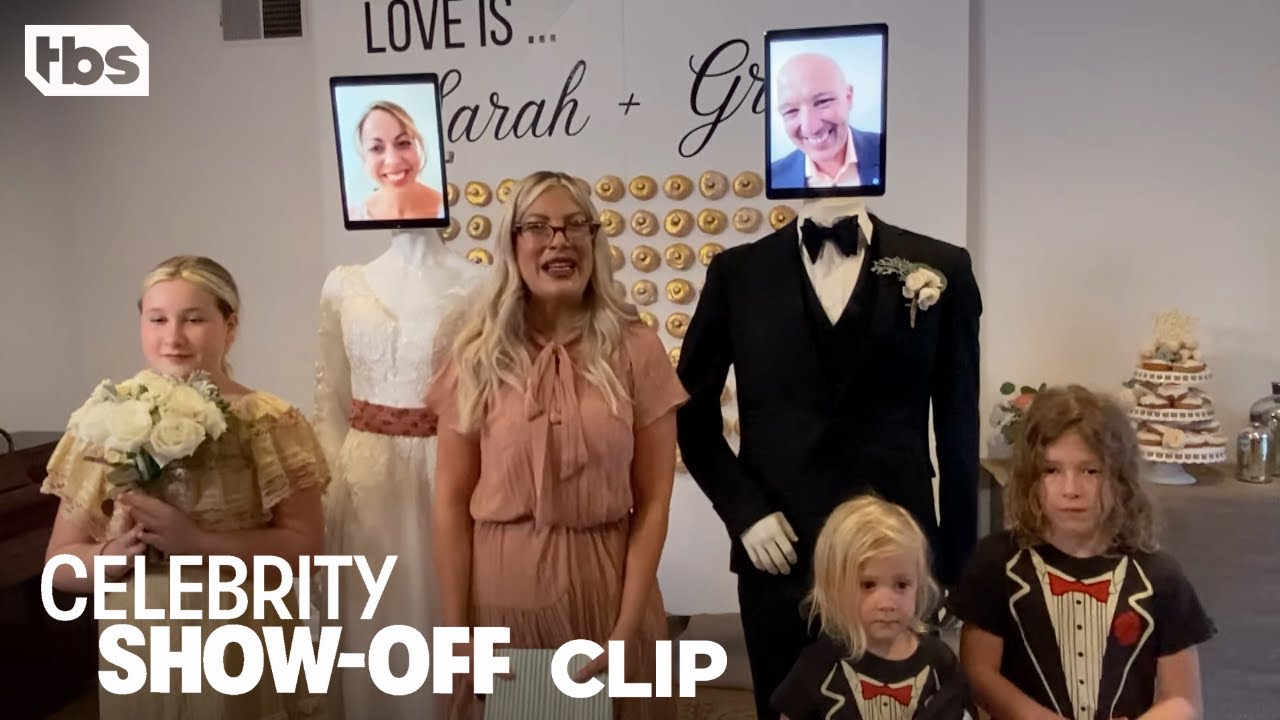 Celebrity Show-Off: Tori Spelling Officiates a Virtual Wedding (Season 1 Episode 2 Clip) | TBS