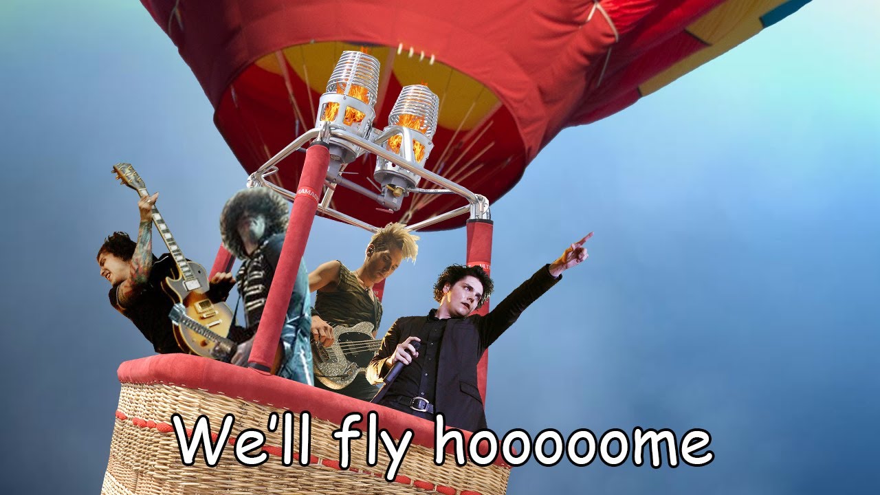 Gerard Way attempts to fly using his giant hot air balloon (which he obviously has)