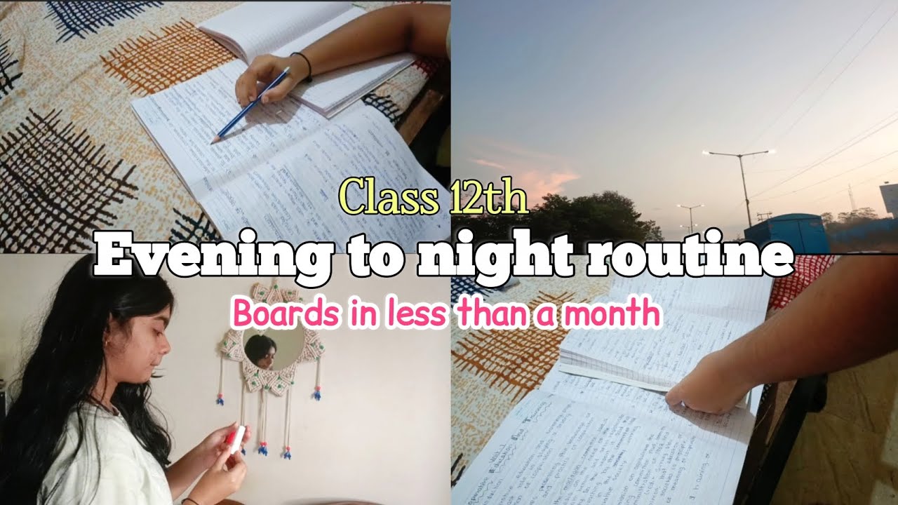Class 12 Boards Are Near 😭 | My Real Evening Study Routine (3PM–10PM)