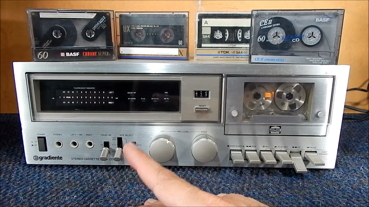 VENDA- TAPE DECK GRADIENTE CD 4000- VINTAGE ANOS 80 [ DEMONSTRAÇÃO DE VENDA]
