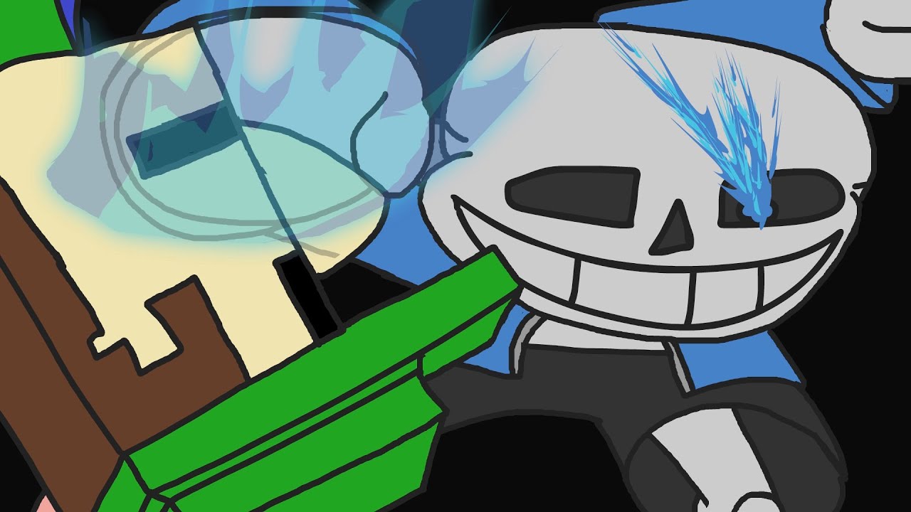 [Sprite Animation] - Sans vs Luigi Doing Absolutely Nothing ft. MOR&Oslash; + Team Level UP