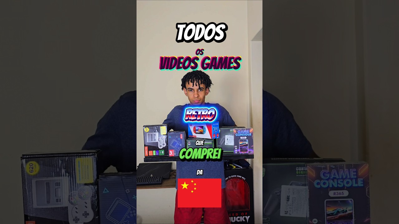 Todos os videogames retr&ocirc; que comprei da China!  #videogame #retro #asmr #satisfatorio