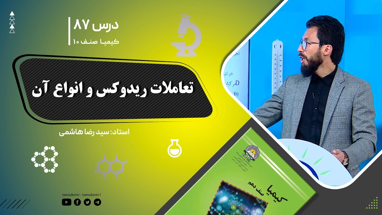 کیمیا صنف دهم– جلسه هشتاد وهفتم– موضوع: تعاملات ریدوکس و انواع آن