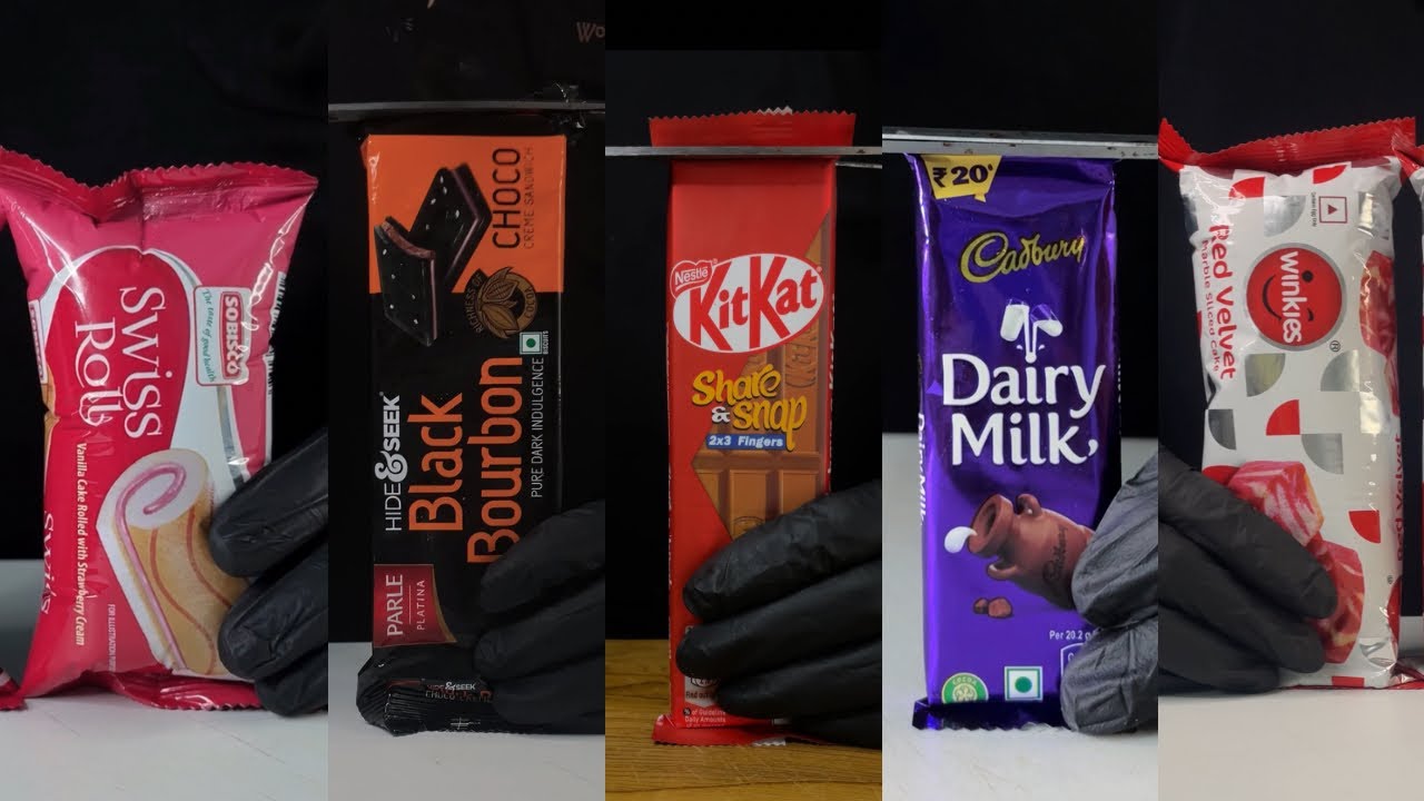Black Bourbon, KitKat ,Dairy Milk, Swiss Roll Milkshakes ASMR @IndianGreatKitchenASMR 